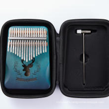 African thumb piano 17 Key Mahogany Kalimba tuningkids musical instruments with portable carry case